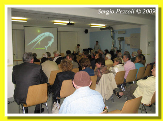 La serata di presentazione al comune di Meride