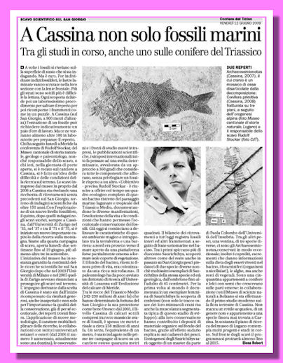 Articolo divulgativo pubblicato sul Corriere del Ticino