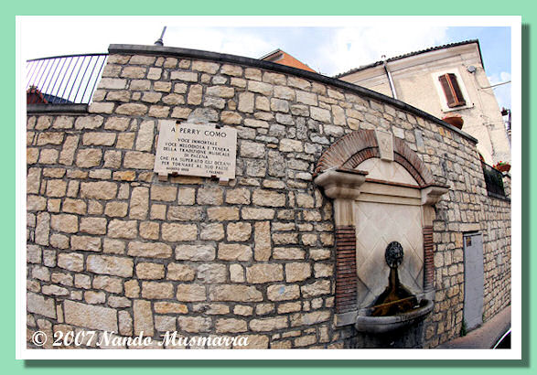 Perry Como commemorative plate Palena by Nando Musmarra