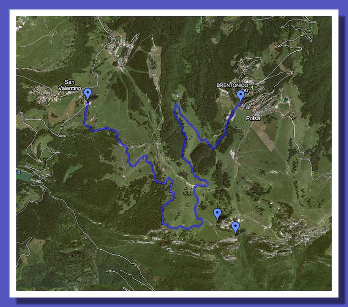 Mappa Utinerario Corno della paura